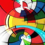Len Sie ein Bild, das ein menschliches Auge zeigt, das seziert wurde, um komplizierte Schichten aus Zapfen und Stäbchen freizulegen, eingetaucht in ein Spektrum strahlender Farben